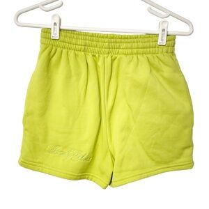 LONELY GHOST Neon Lime Athletic Shorts